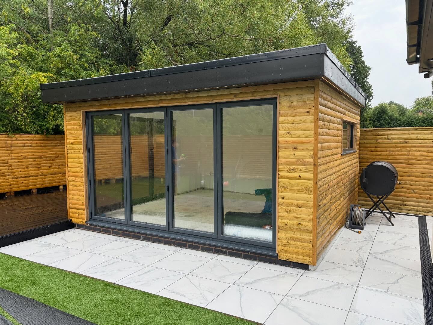 Garden renovation with garden room and decking