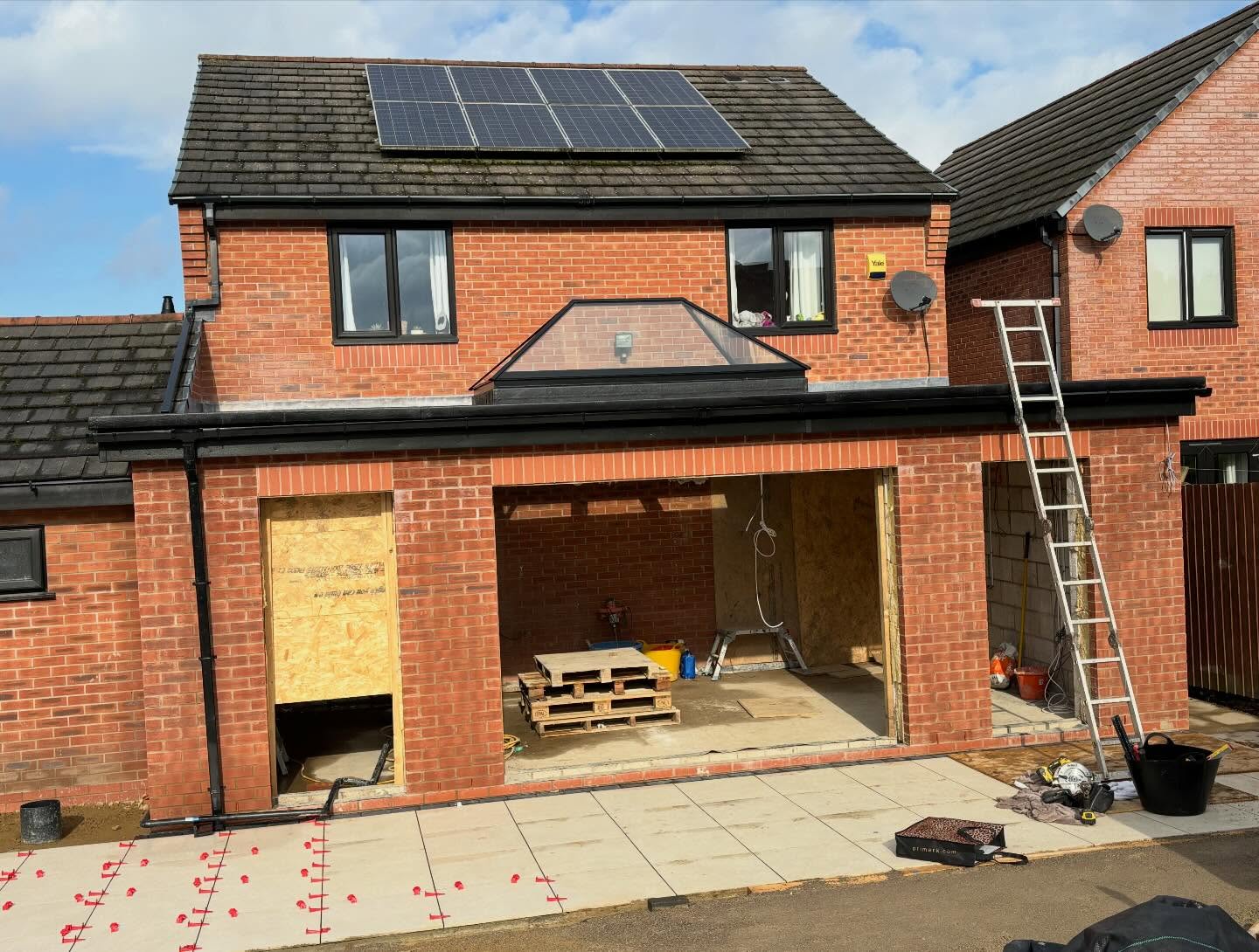 GRP warm roof with Korniche roof lantern