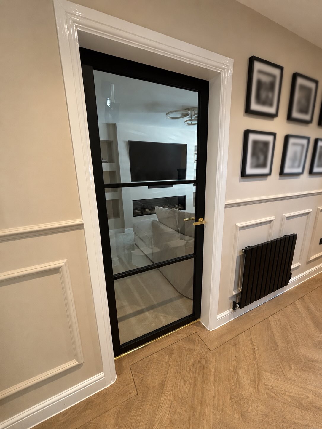 Modern black internal doors