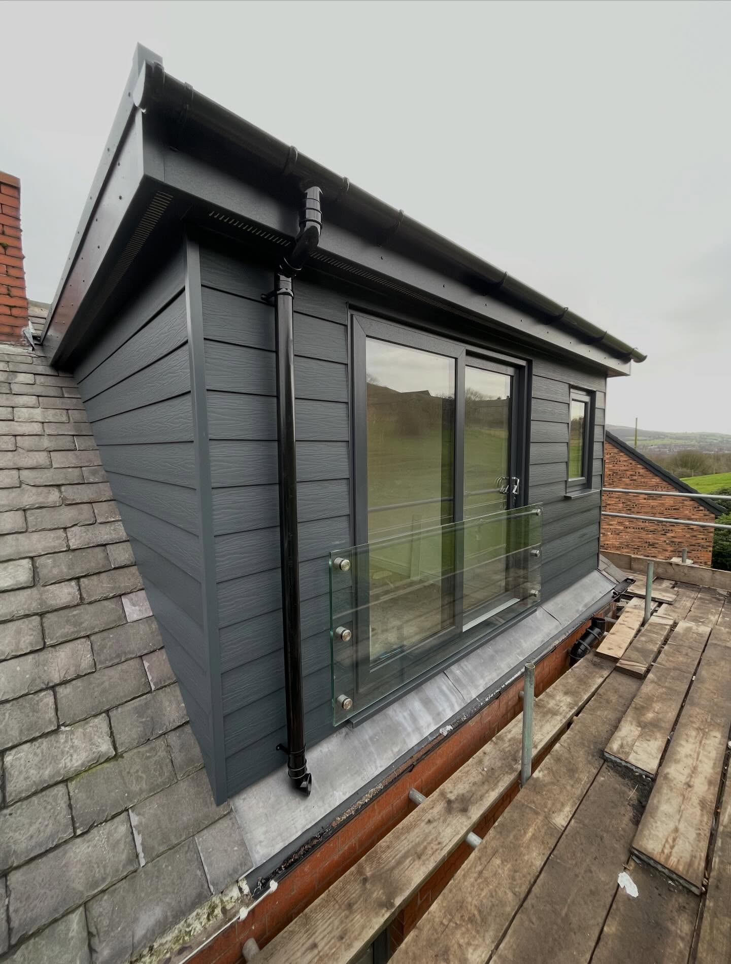 Dormer loft conversion with balcony